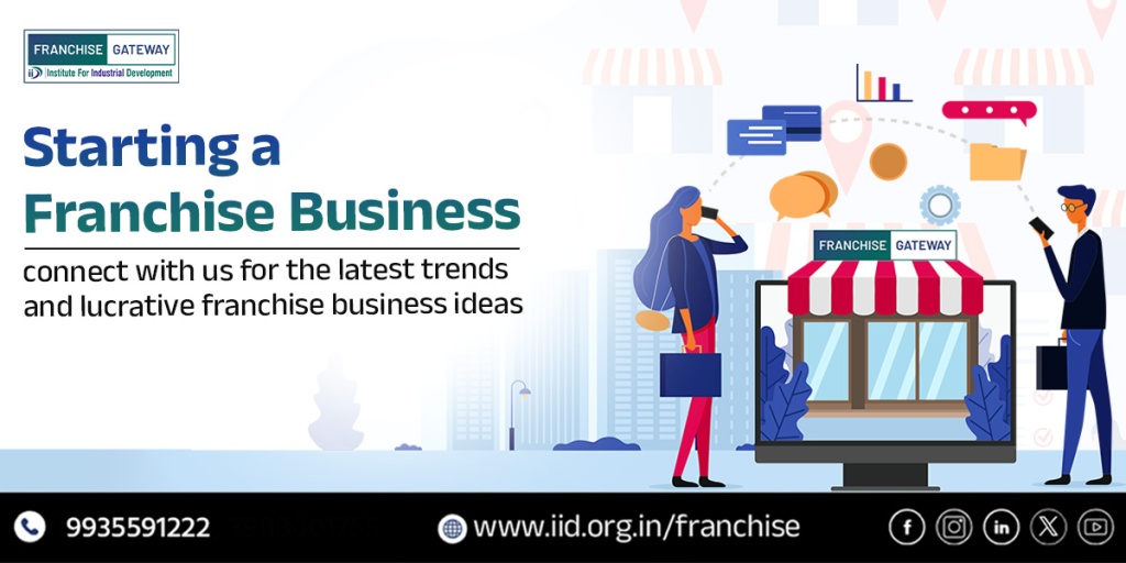Start a Franchise Business with franchise Gateway - IID Franchise Gateway provides franchise Business, Franchise opportunities, business ideas, and support for the best Franchise businesses in India with 500+ business franchise Options. You can find franchise opportunities with 500+ Brands from various industry sectors like Food & Beverages, Automotive, Footwear, Retail, Locksmithing, Health & Wellness, and more. India's vibrant economy and growing consumer market make it a fertile ground for franchise businesses.

